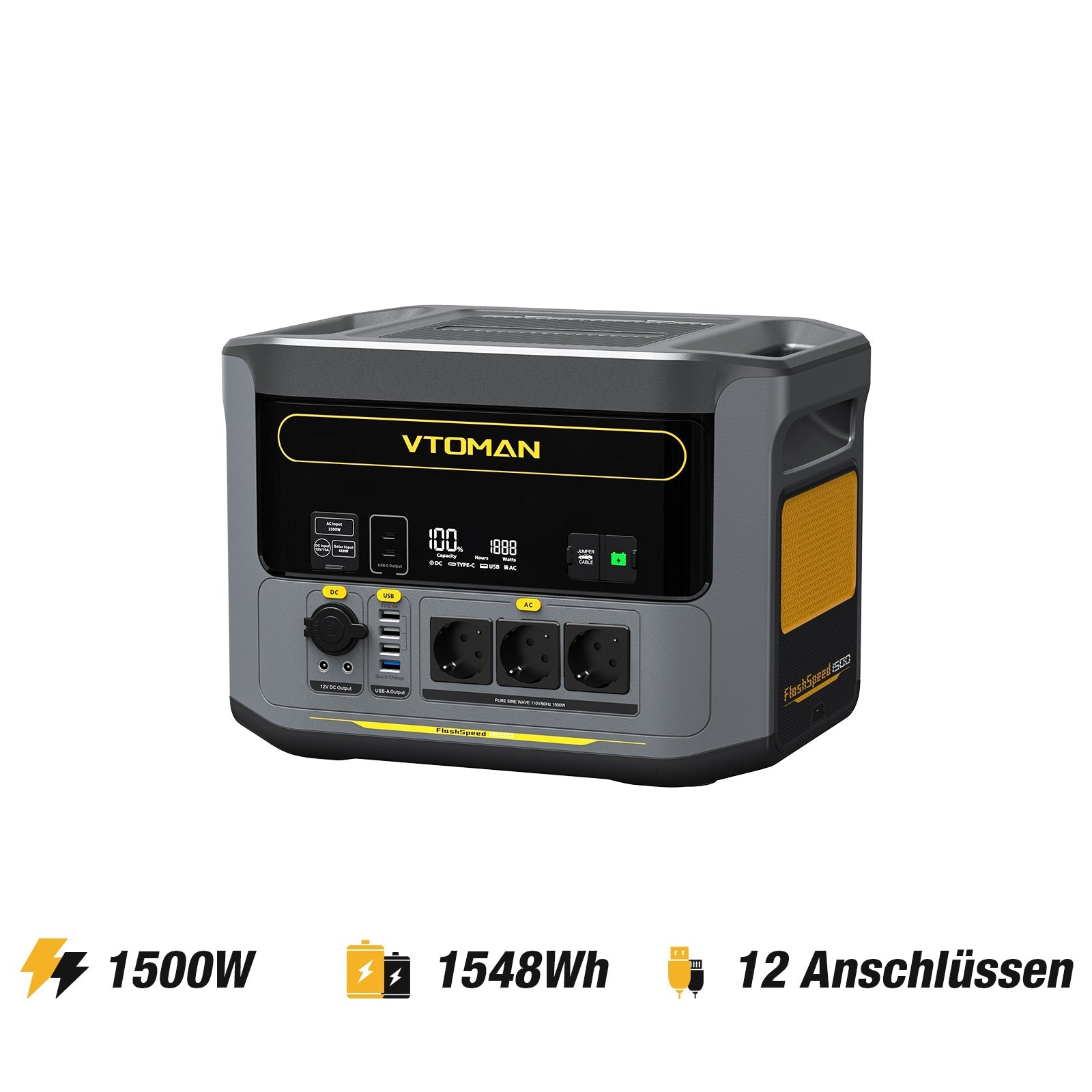 Bundle FlashSpeed 1500/3096Wh Zusatzbatterie 200W Pro Solargenerator