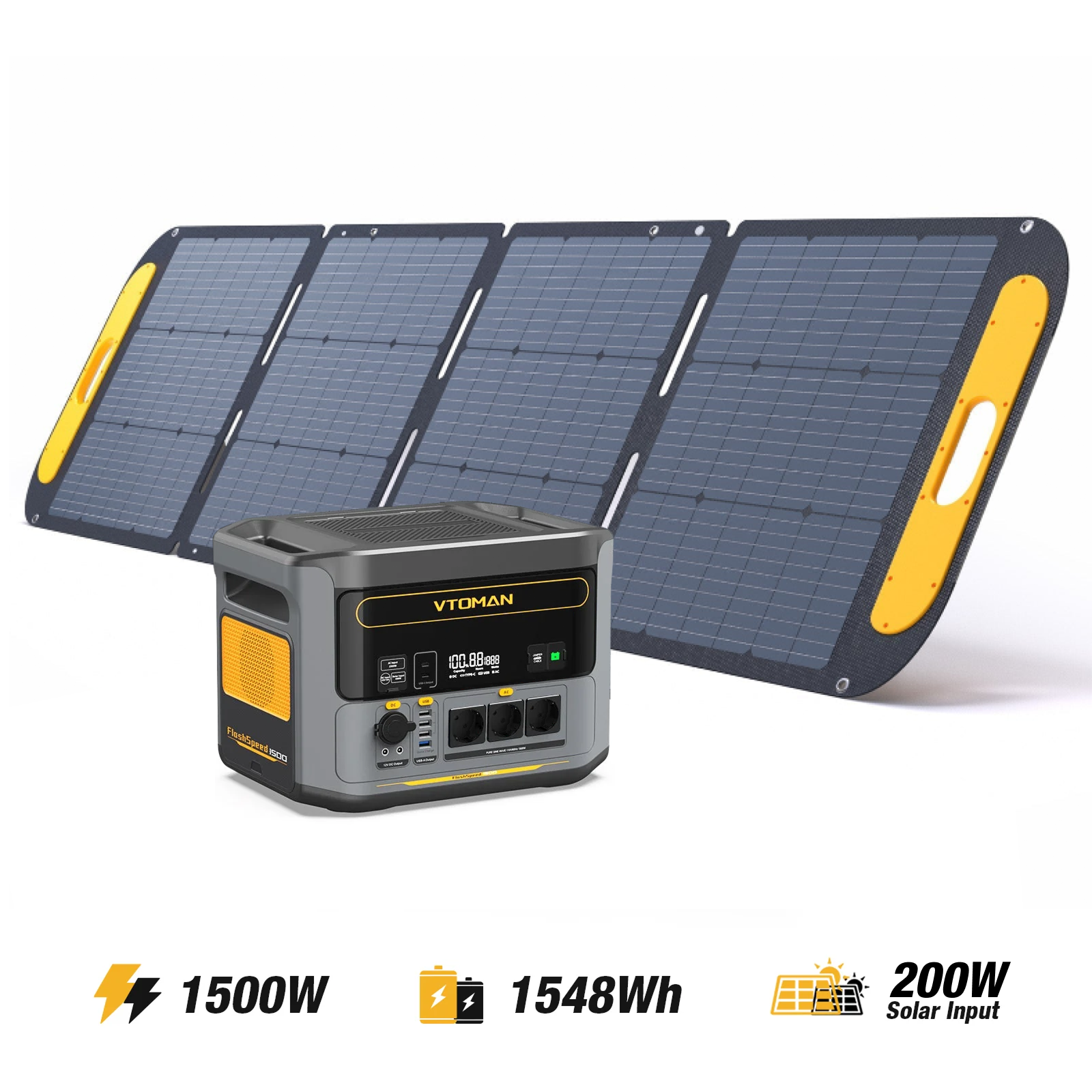 FlashSpeed 1500W/1548Wh 200W Pro Solargenerator
