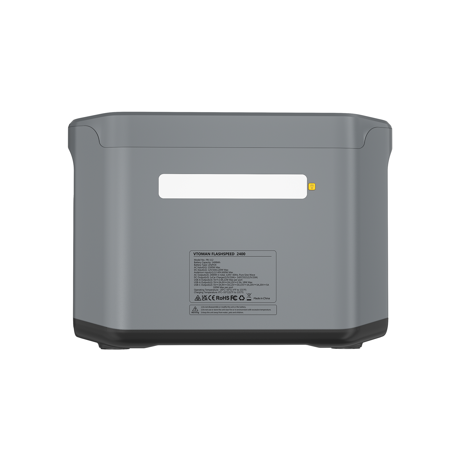 VTOMAN FlashSpeed 2400 bærbar powerstation 200W Pro solargenerator