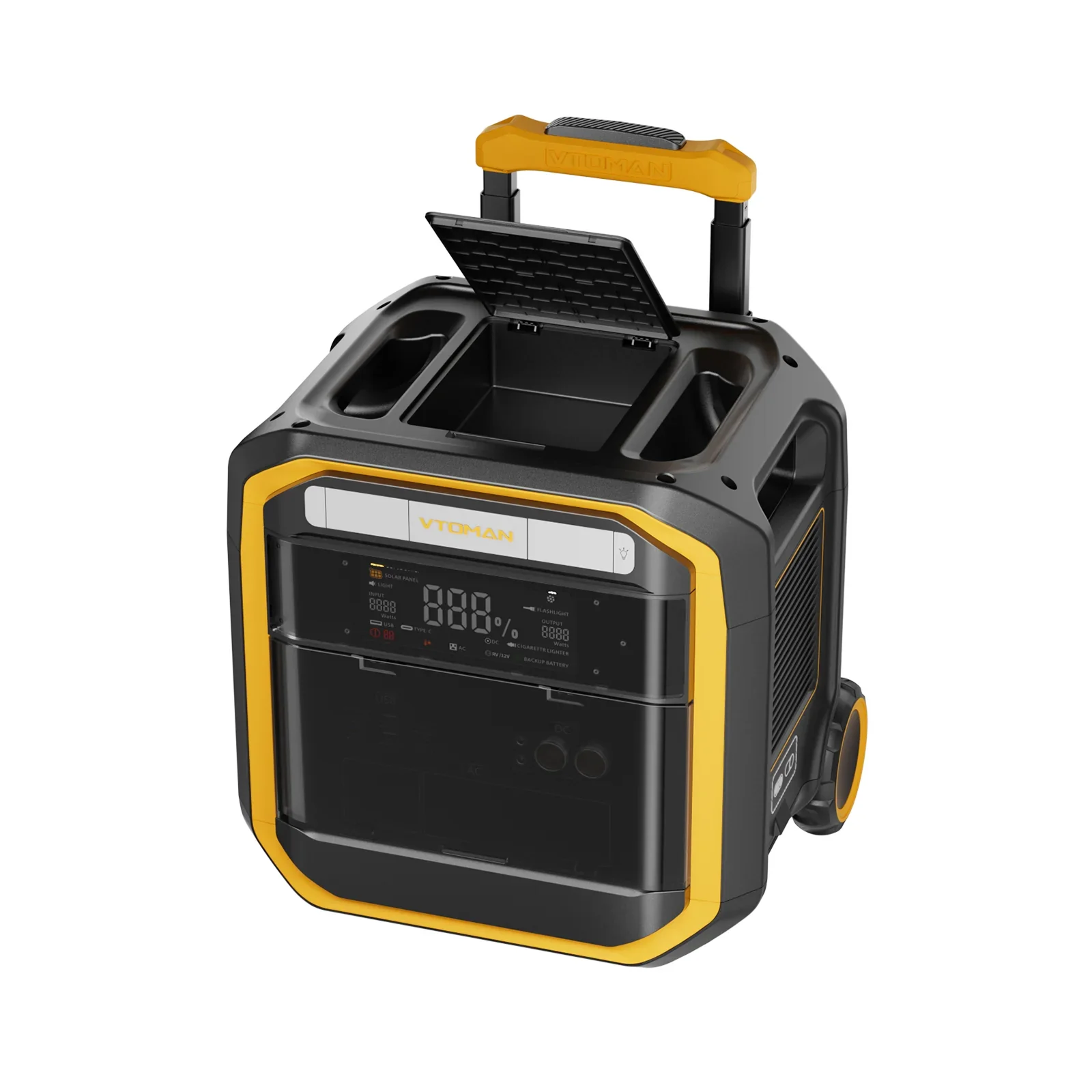VTOMAN FlashSpeed Pro 3600 med 2816 Wh ekstra batteri