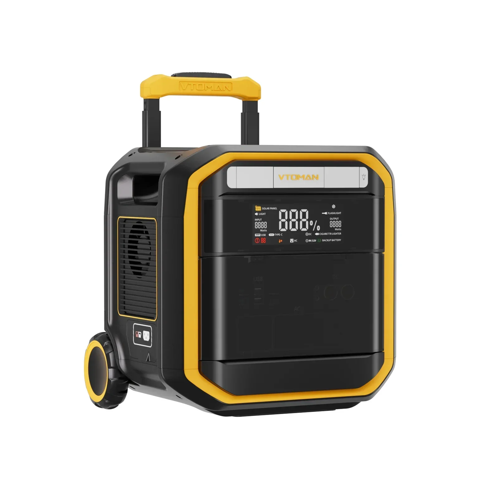 VTOMAN FlashSpeed Pro 3600 med 2816 Wh ekstra batteri