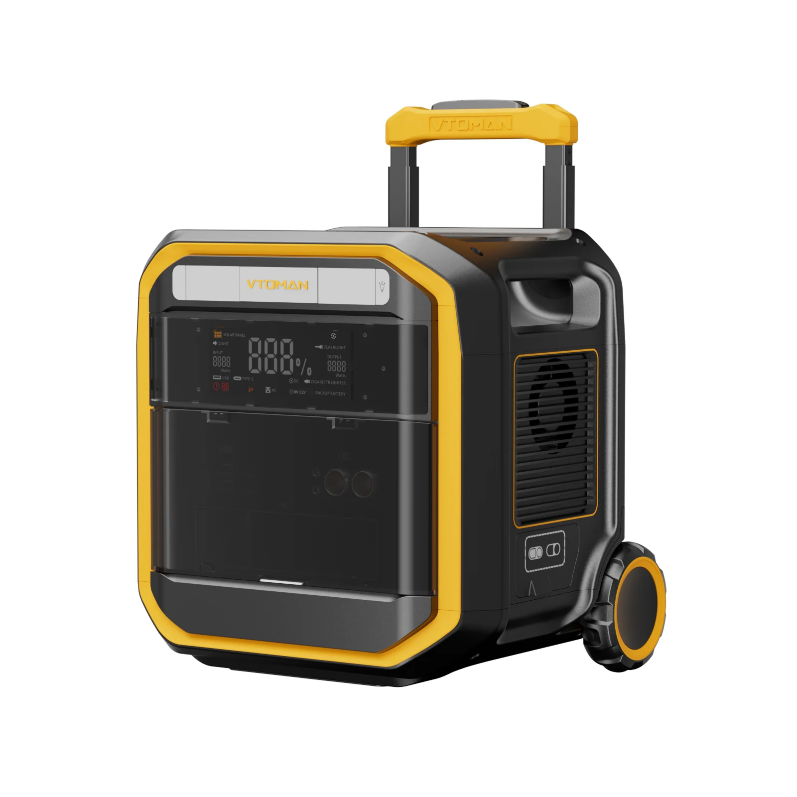 VTOMAN FlashSpeed Pro 3600 med 2816 Wh ekstra batteri
