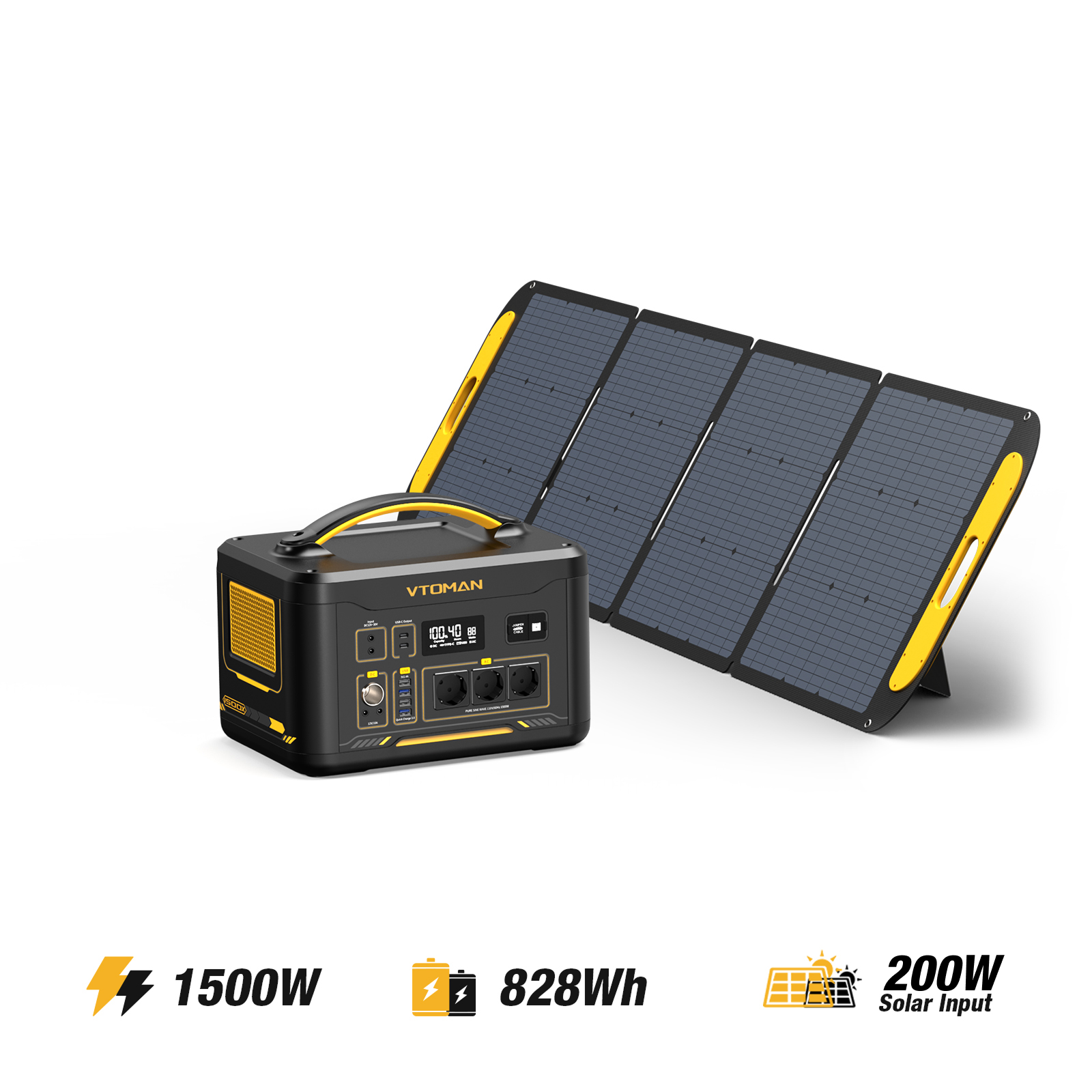 Jump 1500W/828Wh 200W Solargenerator