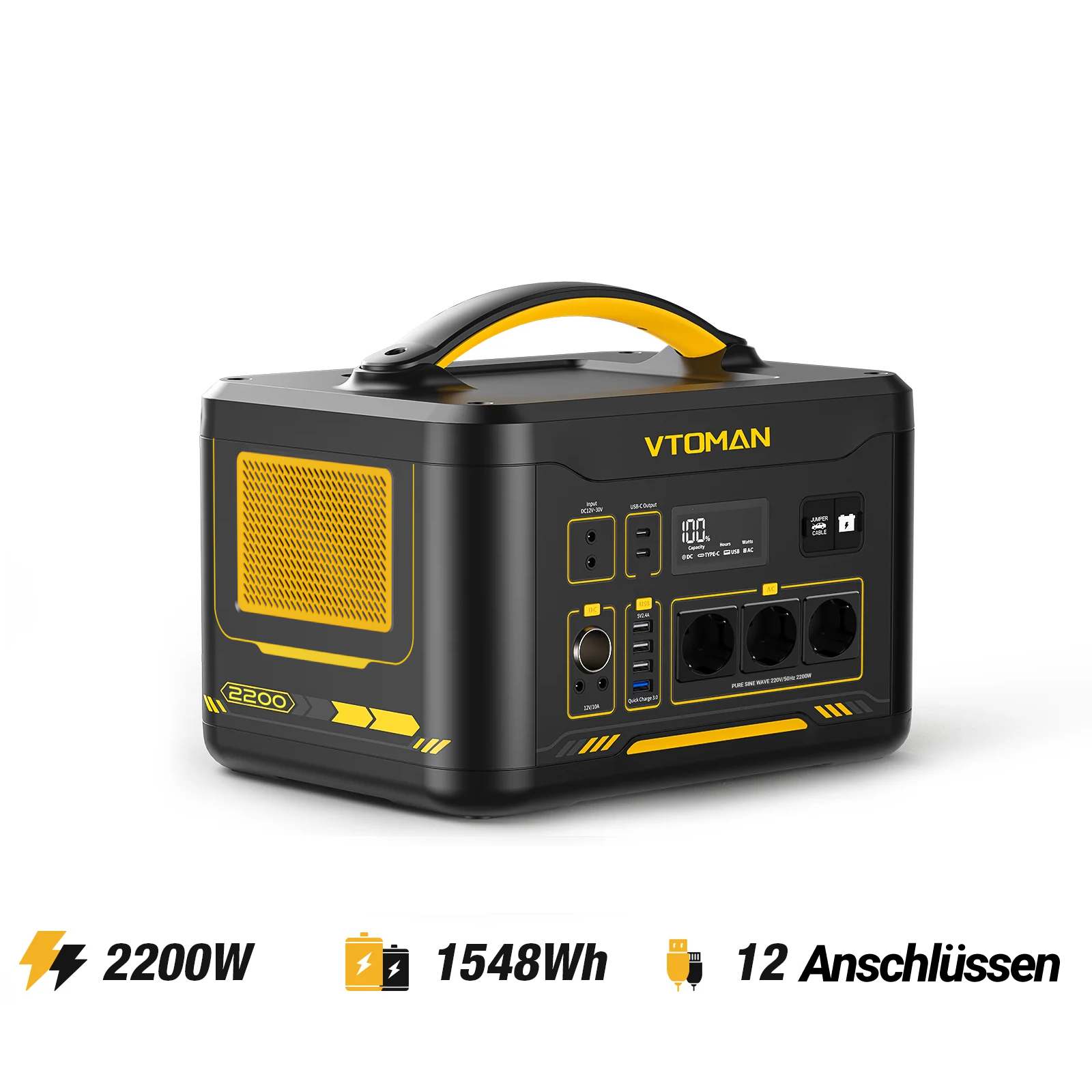 Solargenerator VTOMAN Jump 2200/1548 Wh 110 W