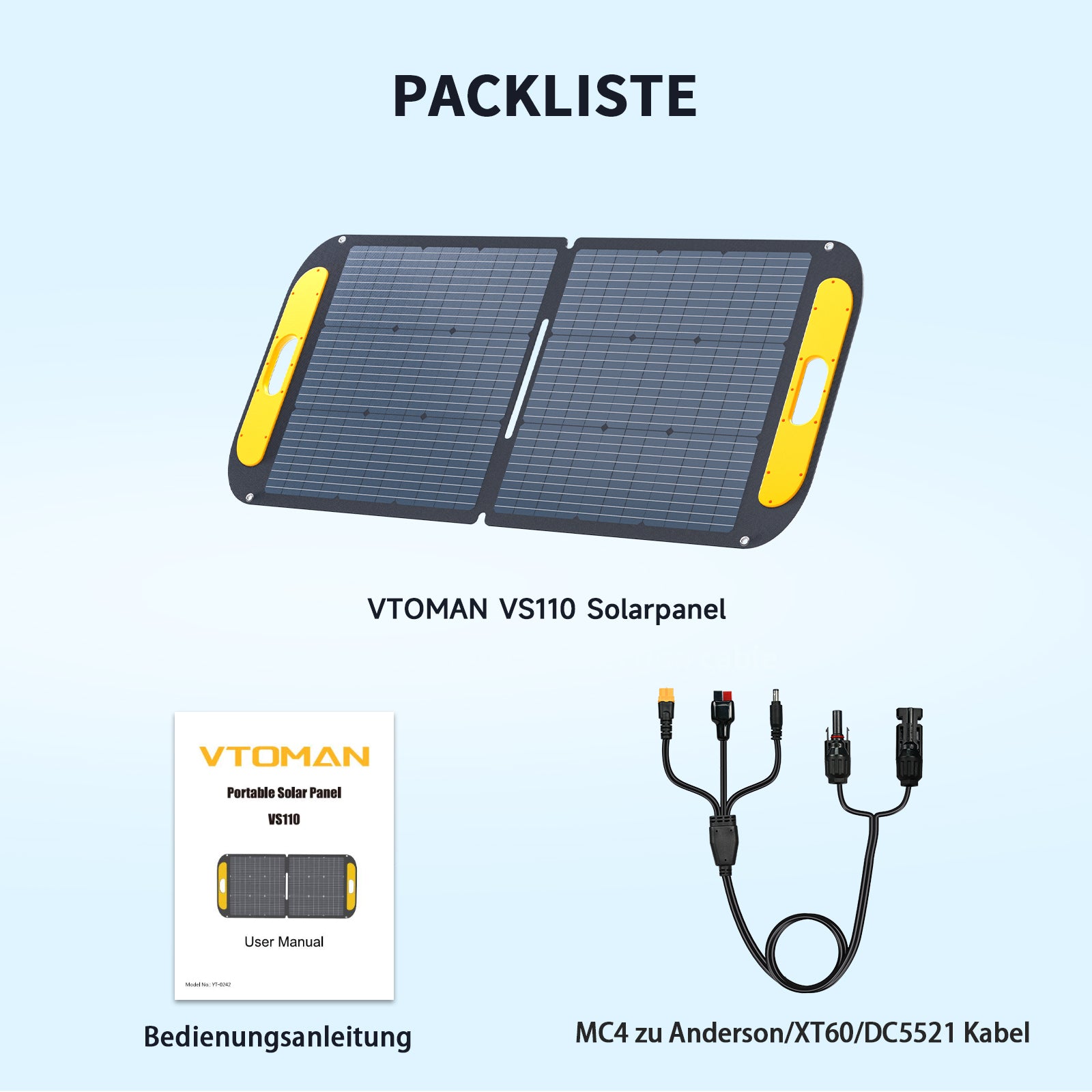 VTOMAN 110W Faltbares tragbares Solarpanel