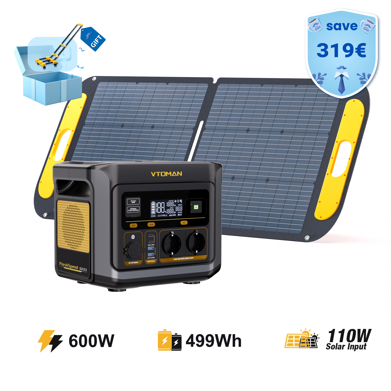 VTOMAN FlashSpeed 600 Tragbare Powerstation
