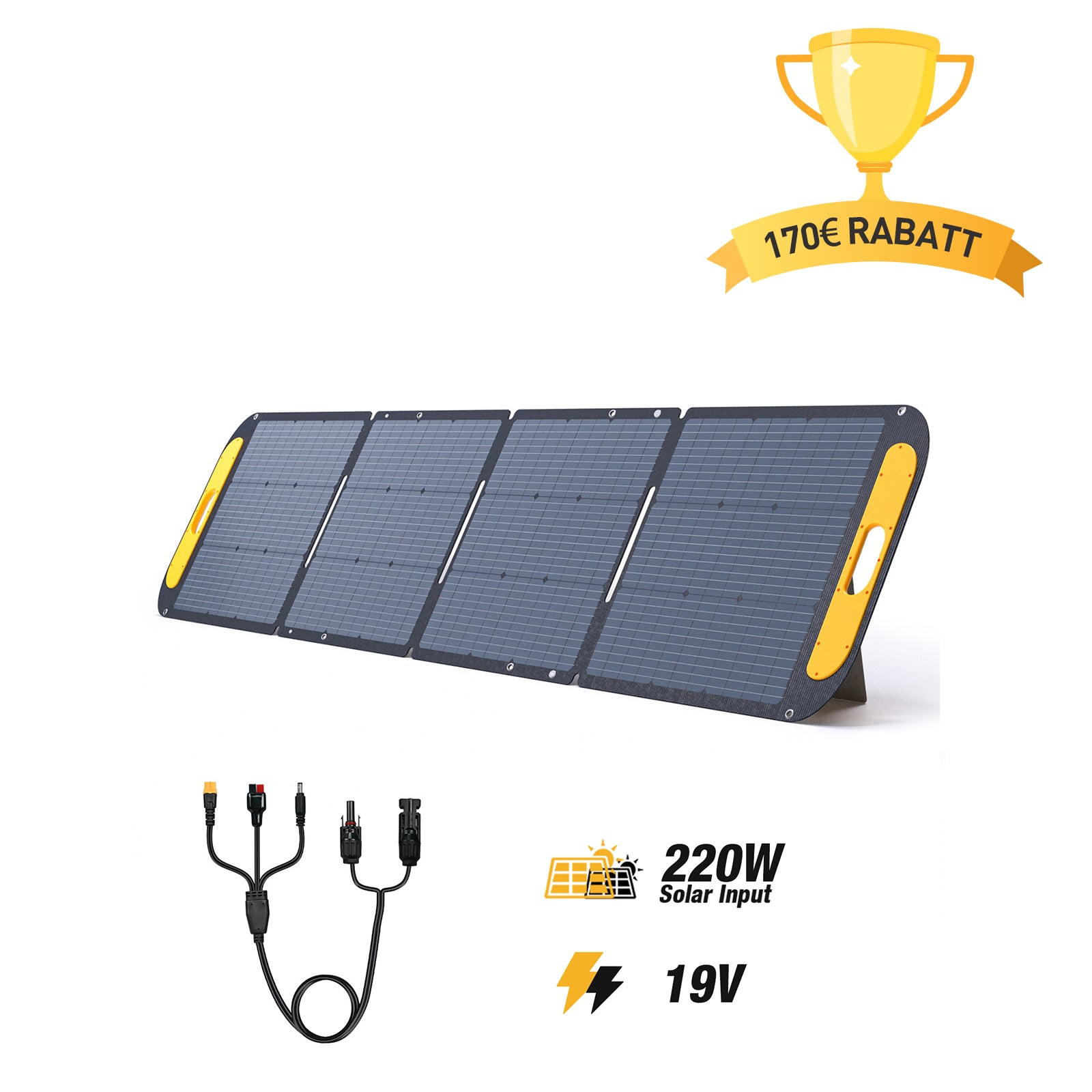 VTOMAN 220W Faltbares tragbares Solarpanel