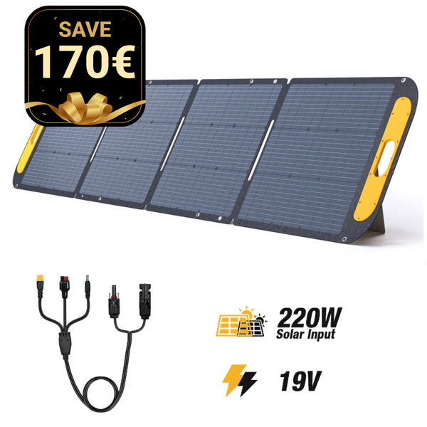 VTOMAN 220W Faltbares tragbares Solarpanel