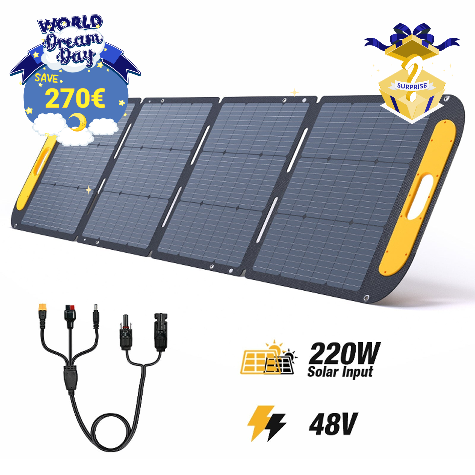 VTOMAN 220W Pro Faltbares tragbares Solarpanel