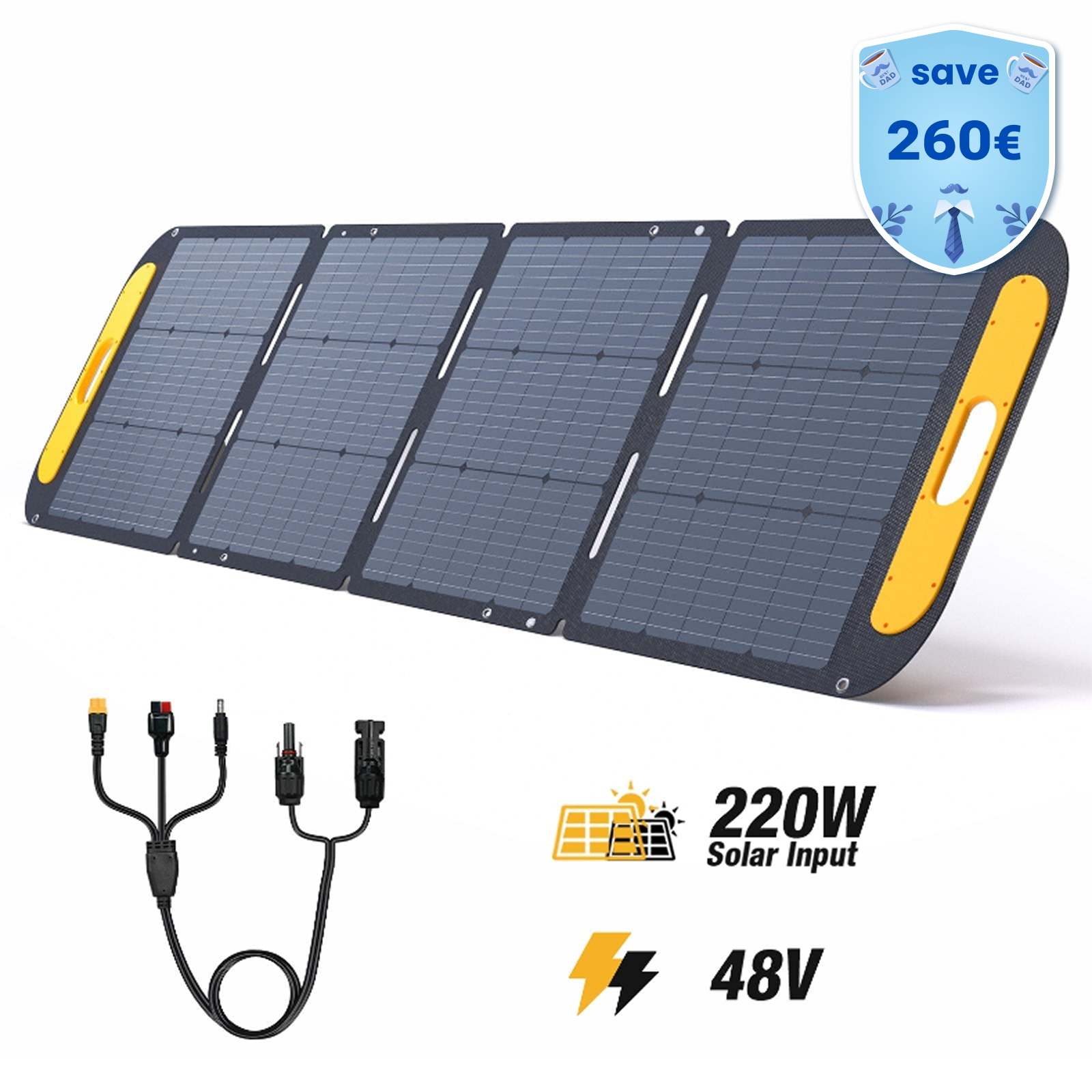 VTOMAN 220W Pro Faltbares tragbares Solarpanel