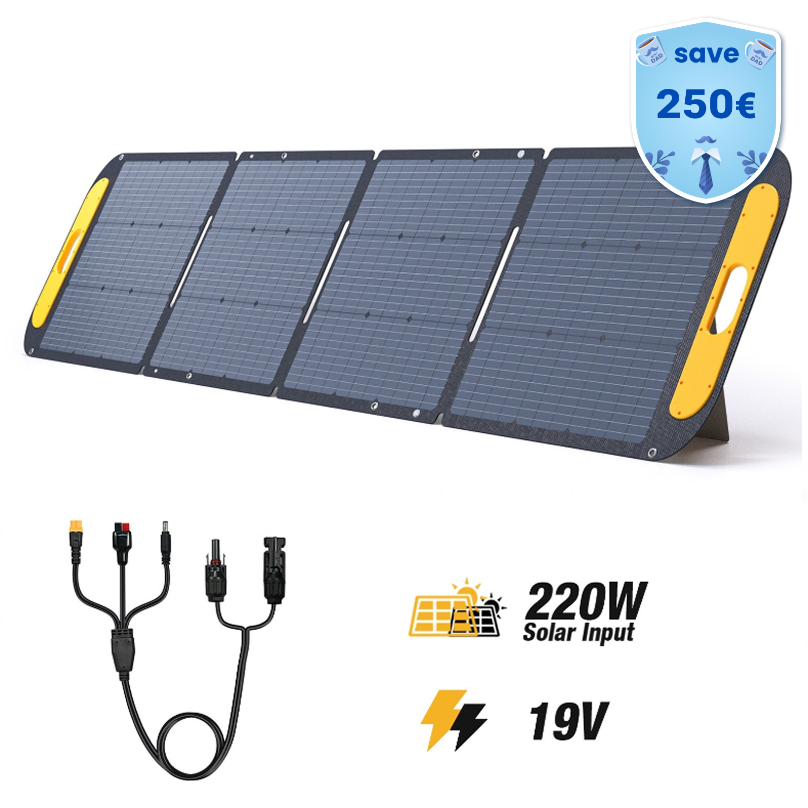 VTOMAN 220W Faltbares tragbares Solarpanel