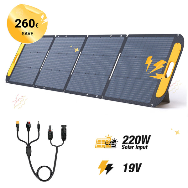 VTOMAN 220W Faltbares tragbares Solarpanel