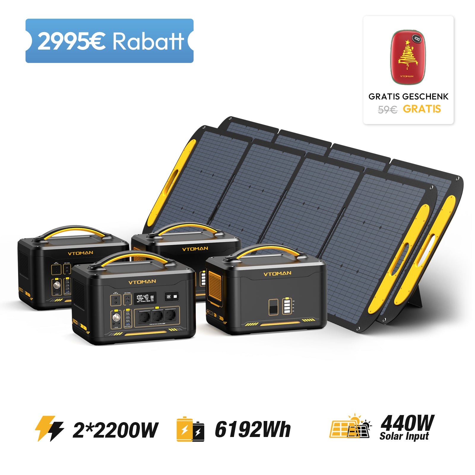 Jump 2200W/6192Wh 440W Solargenerator