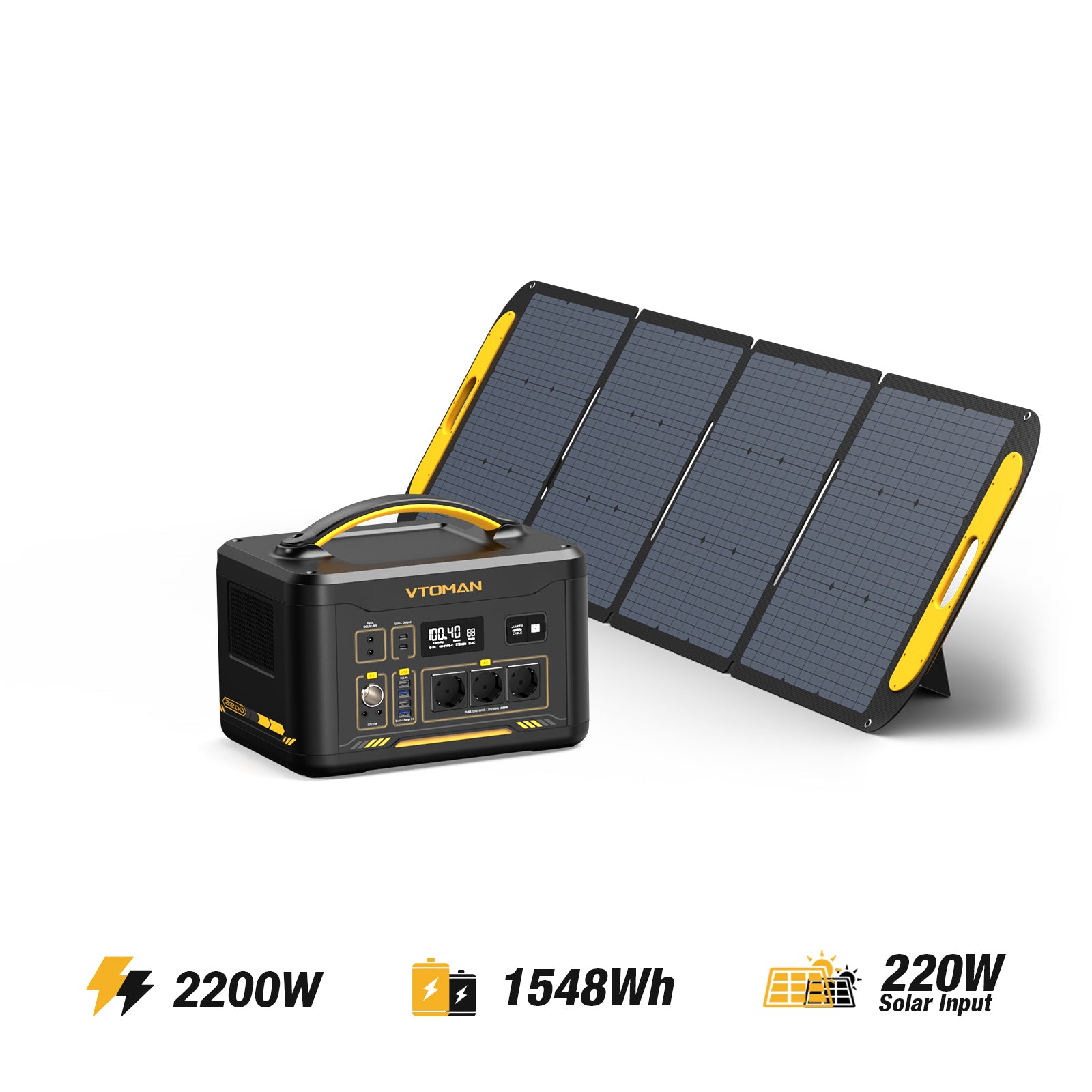 Jump 2200W/1548Wh  220W Solargenerator
