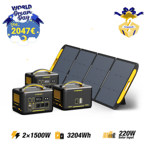 Jump 1500W/3204Wh 220W Solargenerator