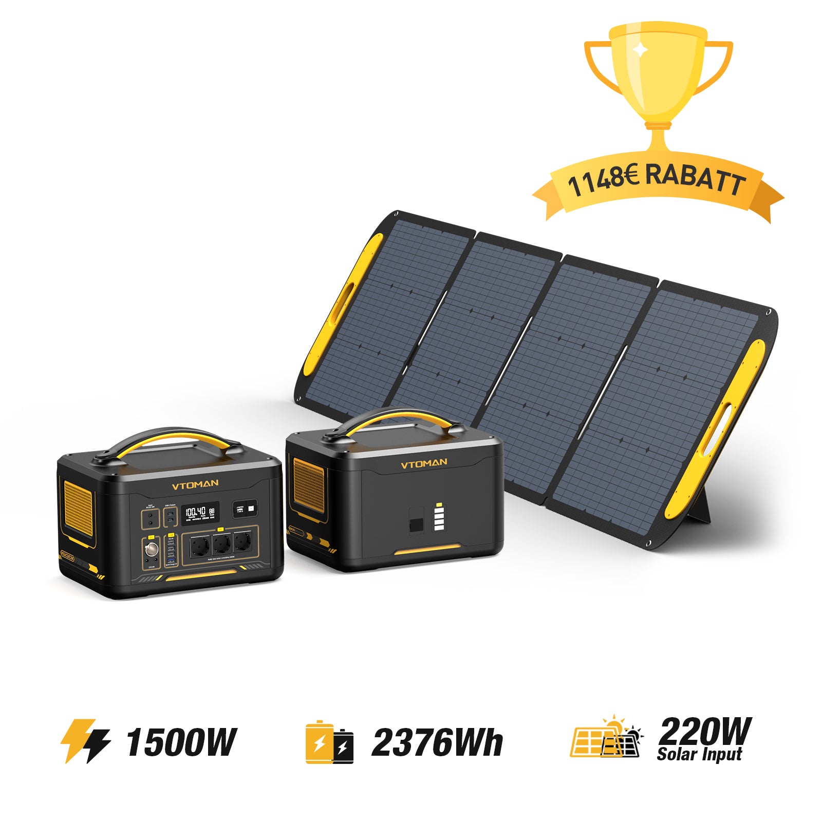 Jump 1500W/2376Wh 220W Solargenerator