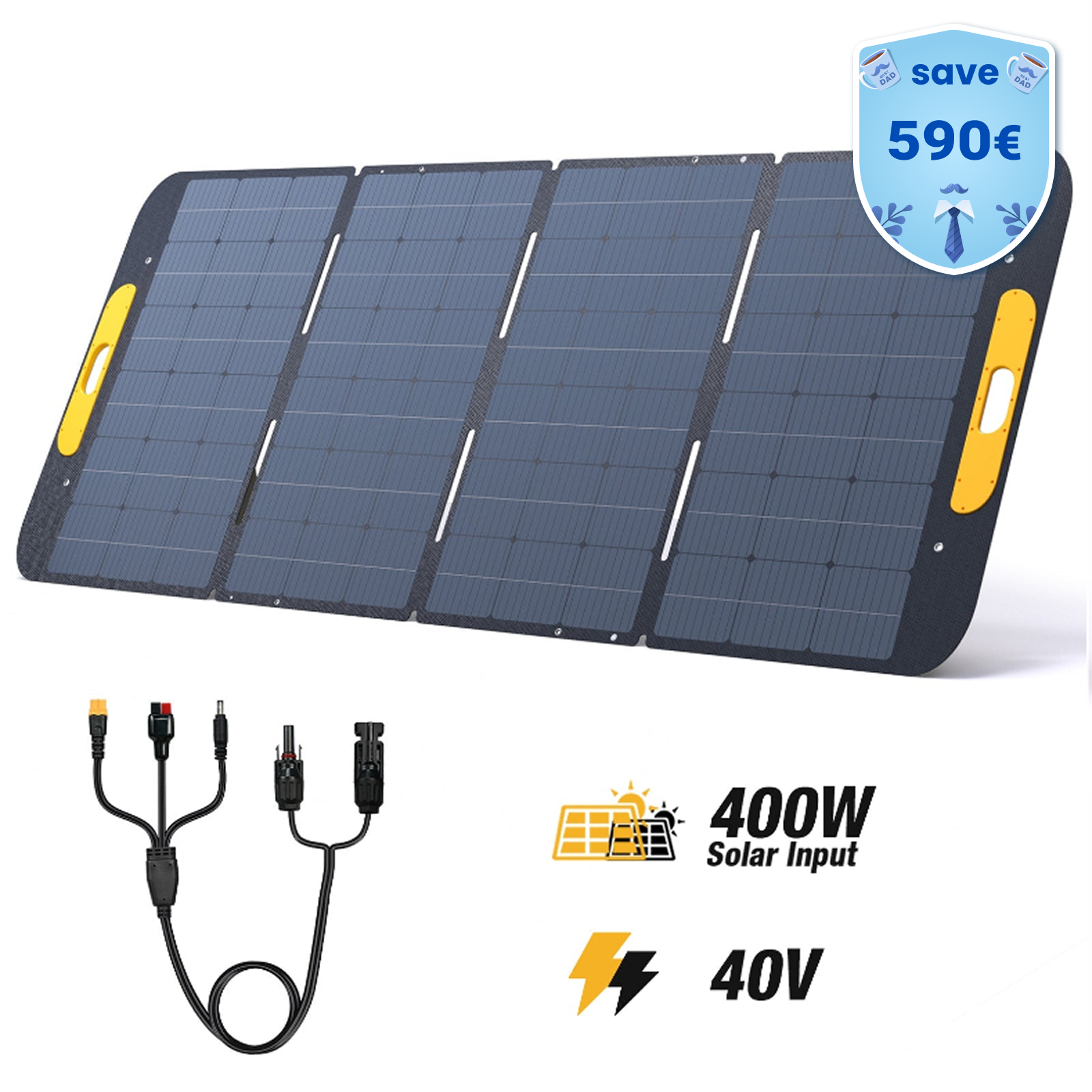 VTOMAN 400W Faltbares tragbares Solarpanel