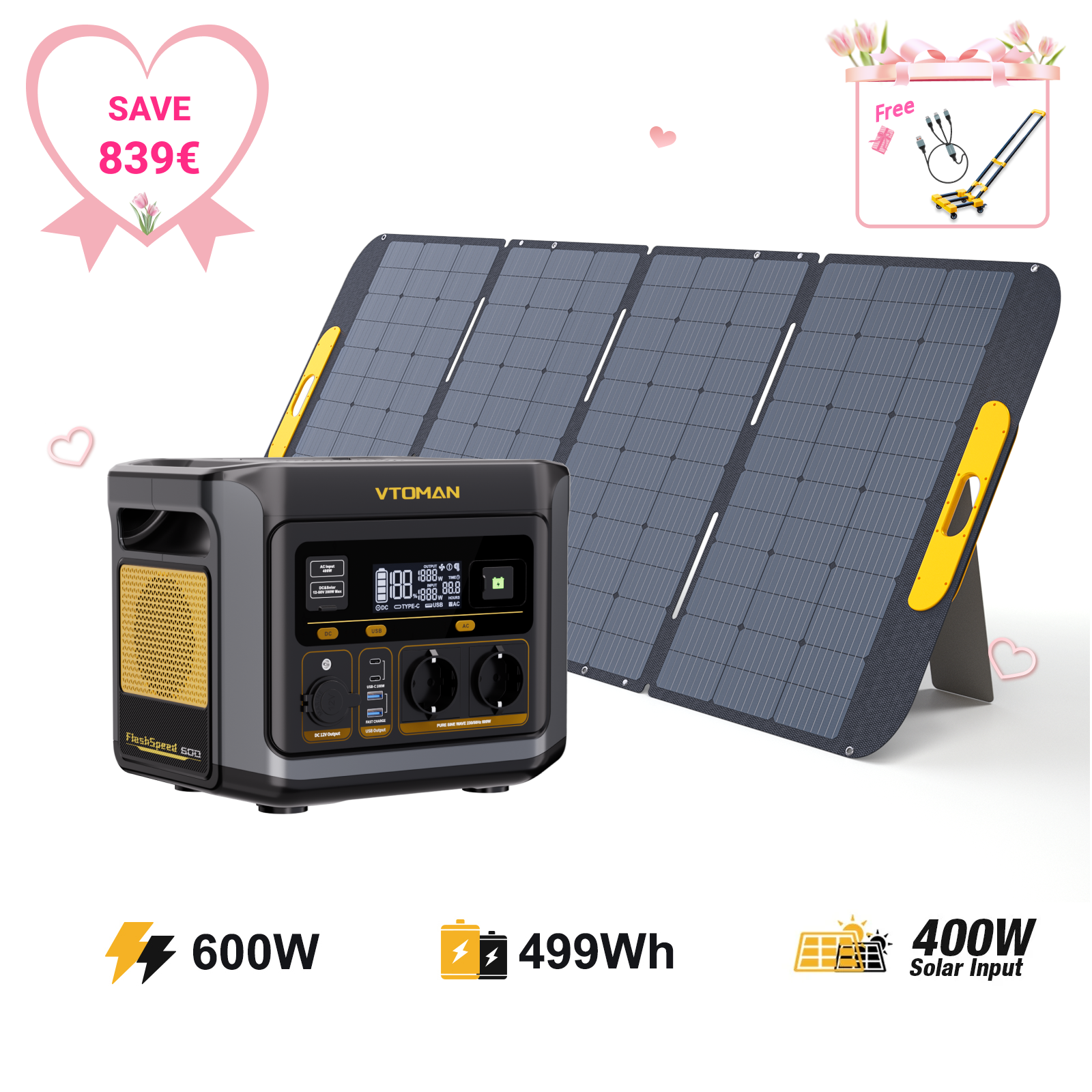 VTOMAN FlashSpeed 600 Tragbare Powerstation
