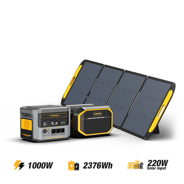 FlashSpeed 1000W/2376Wh 220W Solar Generator