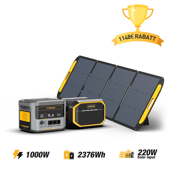 FlashSpeed 1000W/2376Wh 220W Solar Generator