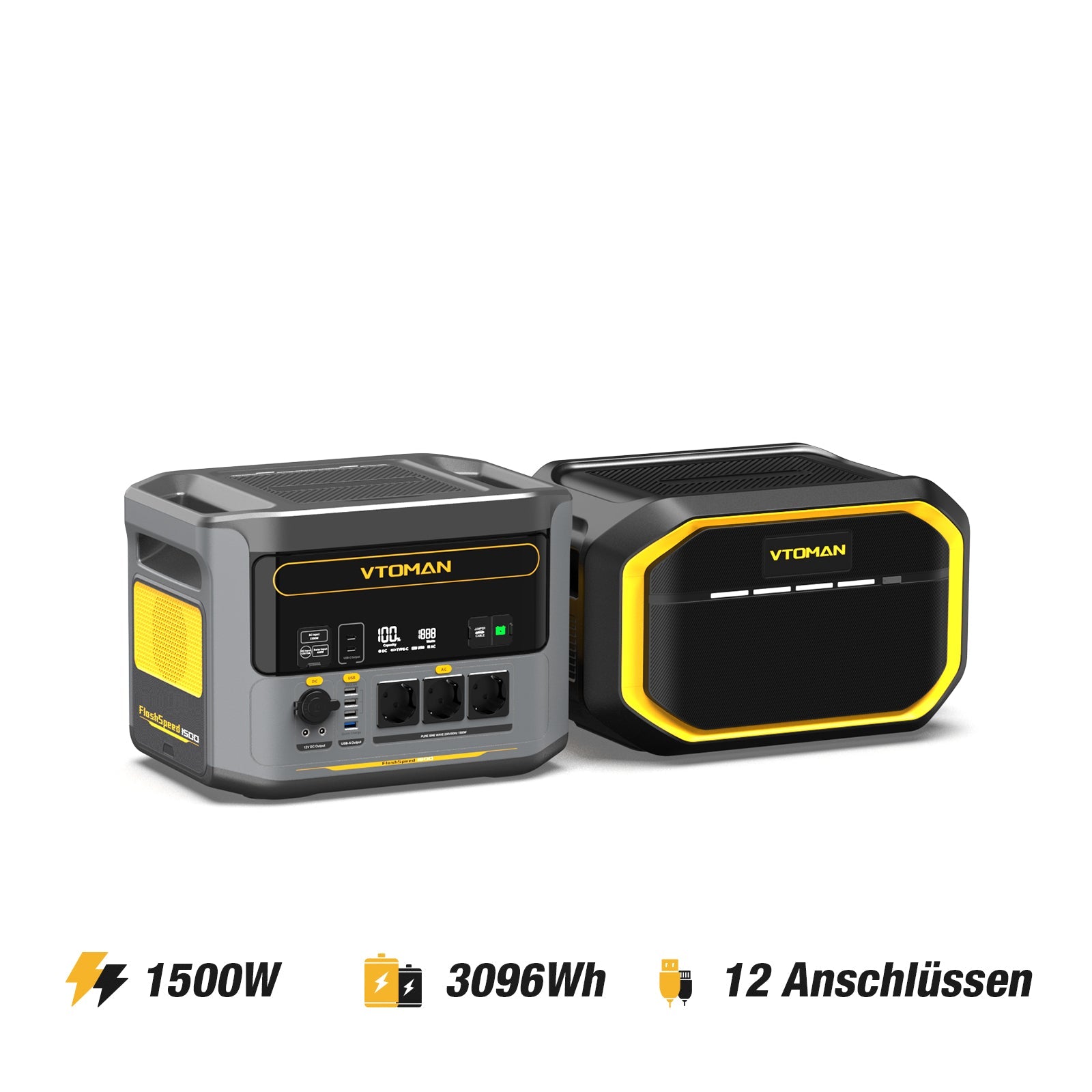 Bundle FlashSpeed 1500/3096Wh Zusatzbatterie 200W Pro Solargenerator