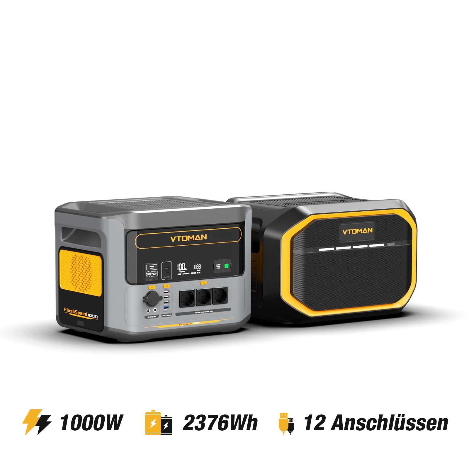VTOMAN 1548Wh Zusatzbatterie kompatibel mit FlashSpeed 1500