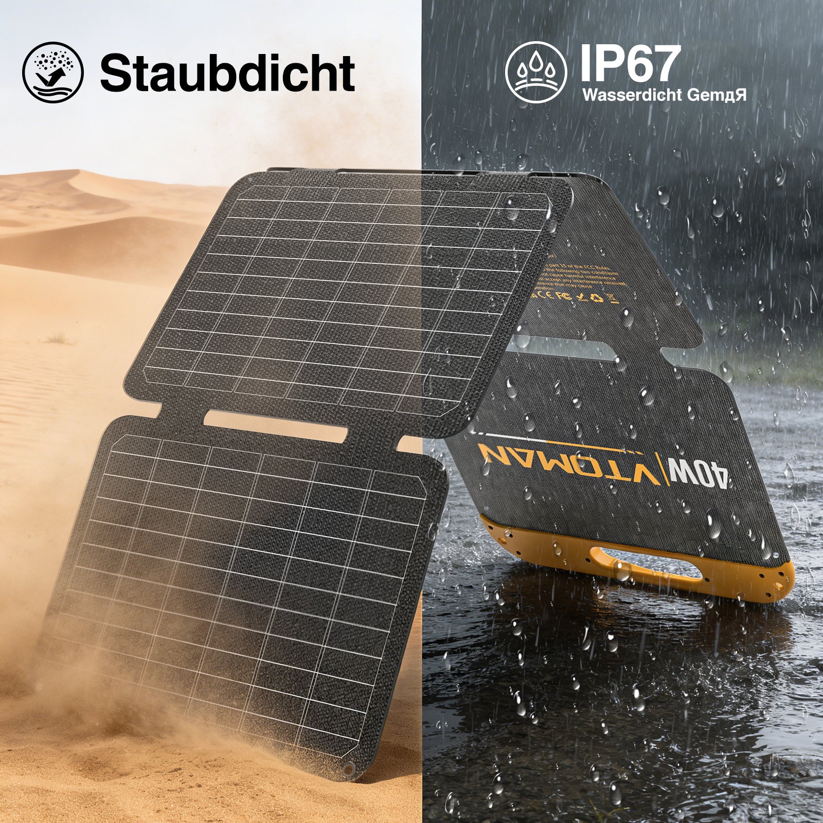 VTOMAN 40W Faltbares Tragbares Solarpanel