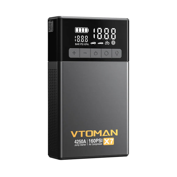VTOMAN Starthilfe für flache Batterien VTOMAN X7 Starthilfe mit Luftkompressor
