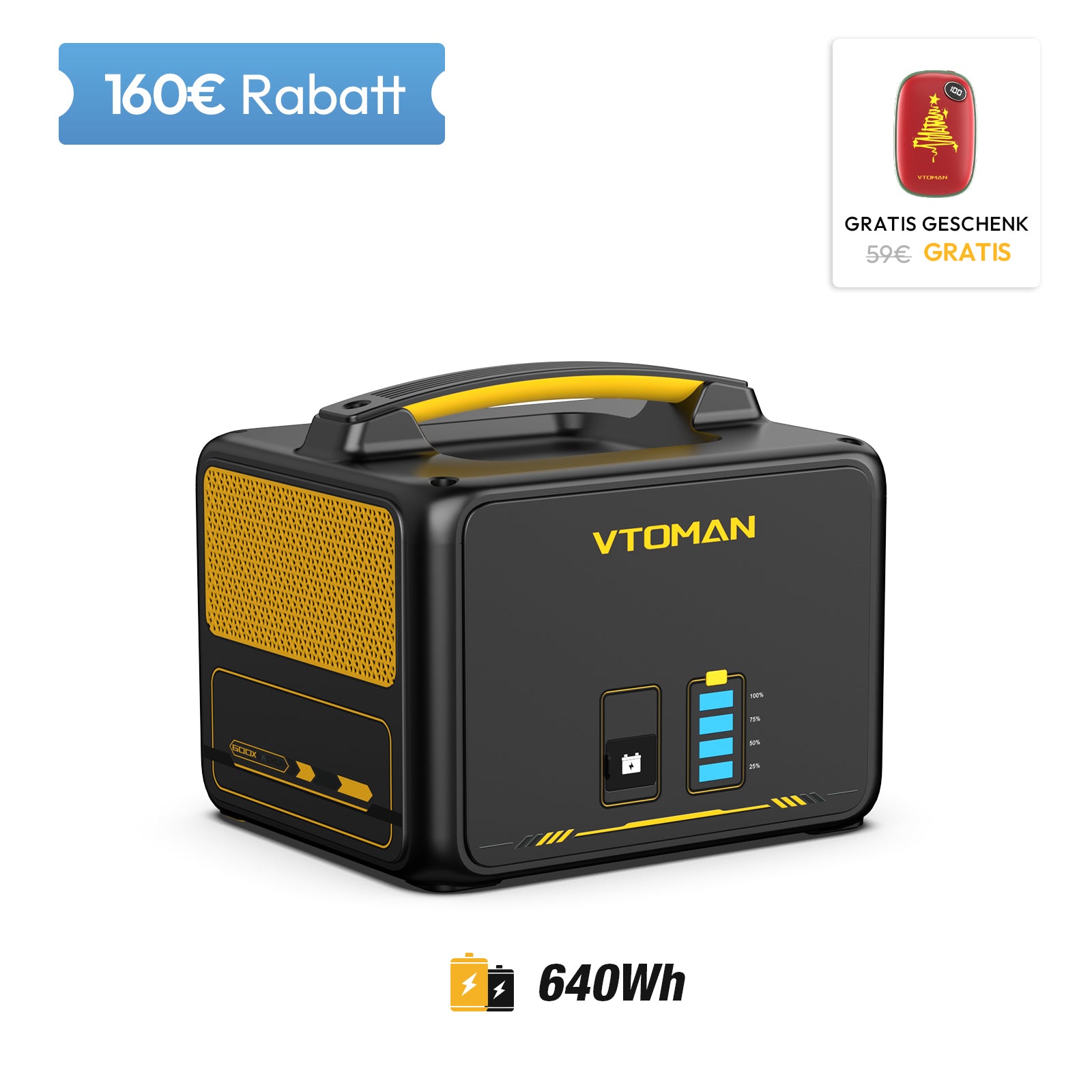 VTOMAN 640Wh Zusatzbatterie