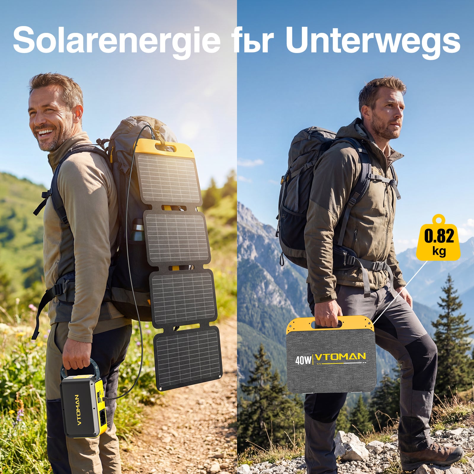 VTOMAN 40W Faltbares Tragbares Solarpanel