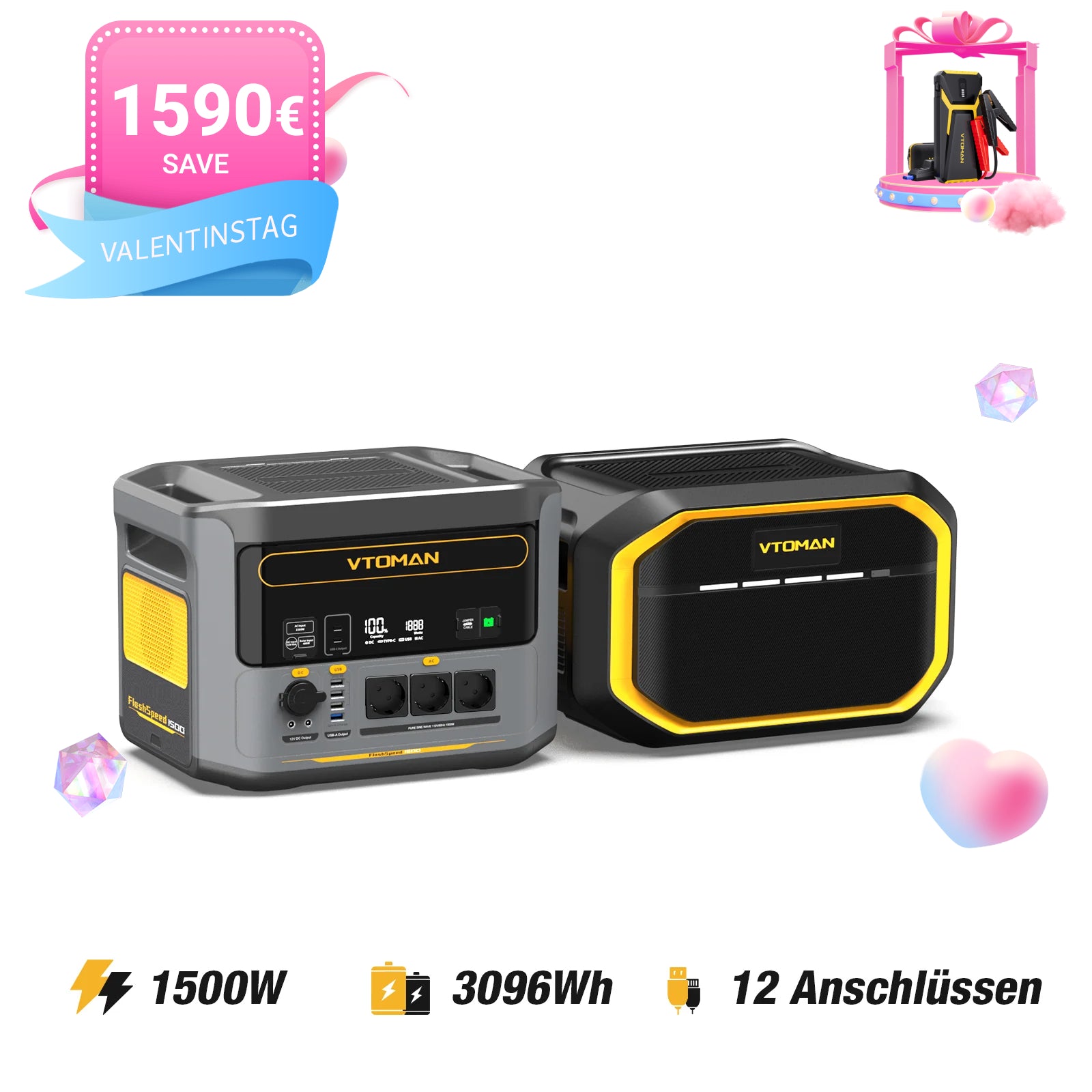 VTOMAN FlashSpeed 1500 Tragbare Powerstation