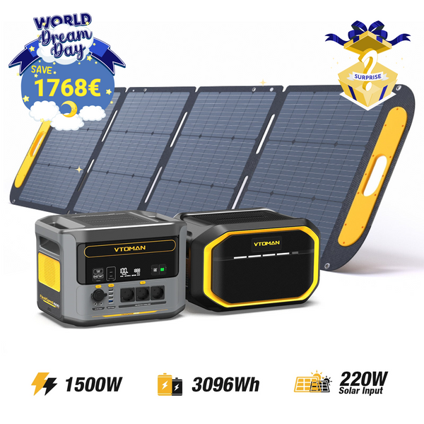 Bundle FlashSpeed 1500/3096Wh Zusatzbatterie 220WPro Solargenerator