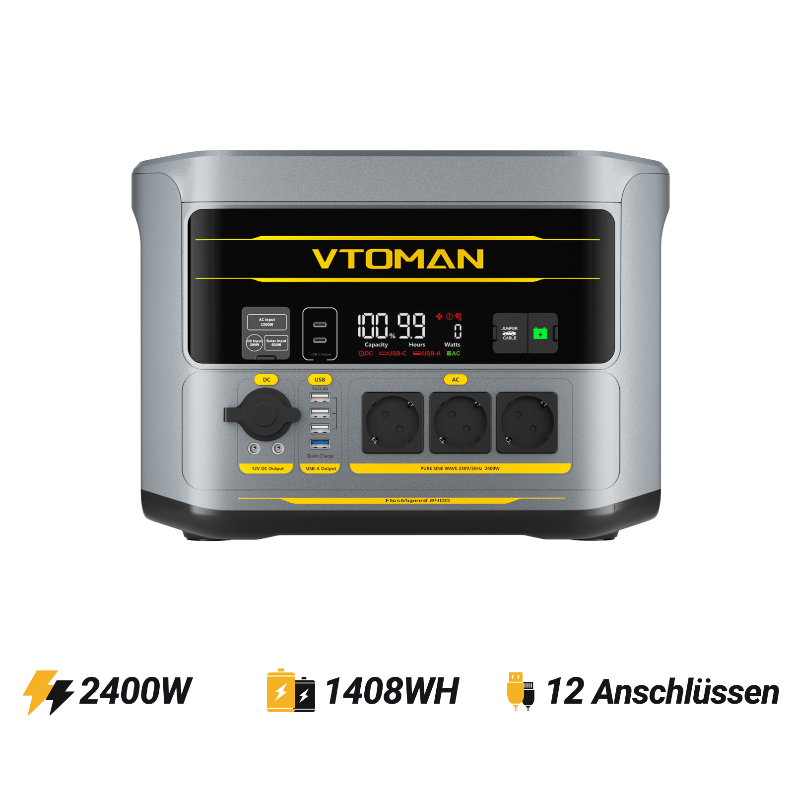 VTOMAN FlashSpeed 2400 Tragbare Powerstation