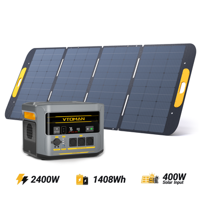 VTOMAN FlashSpeed 2400 Tragbare Powerstation 400W Solargenerator