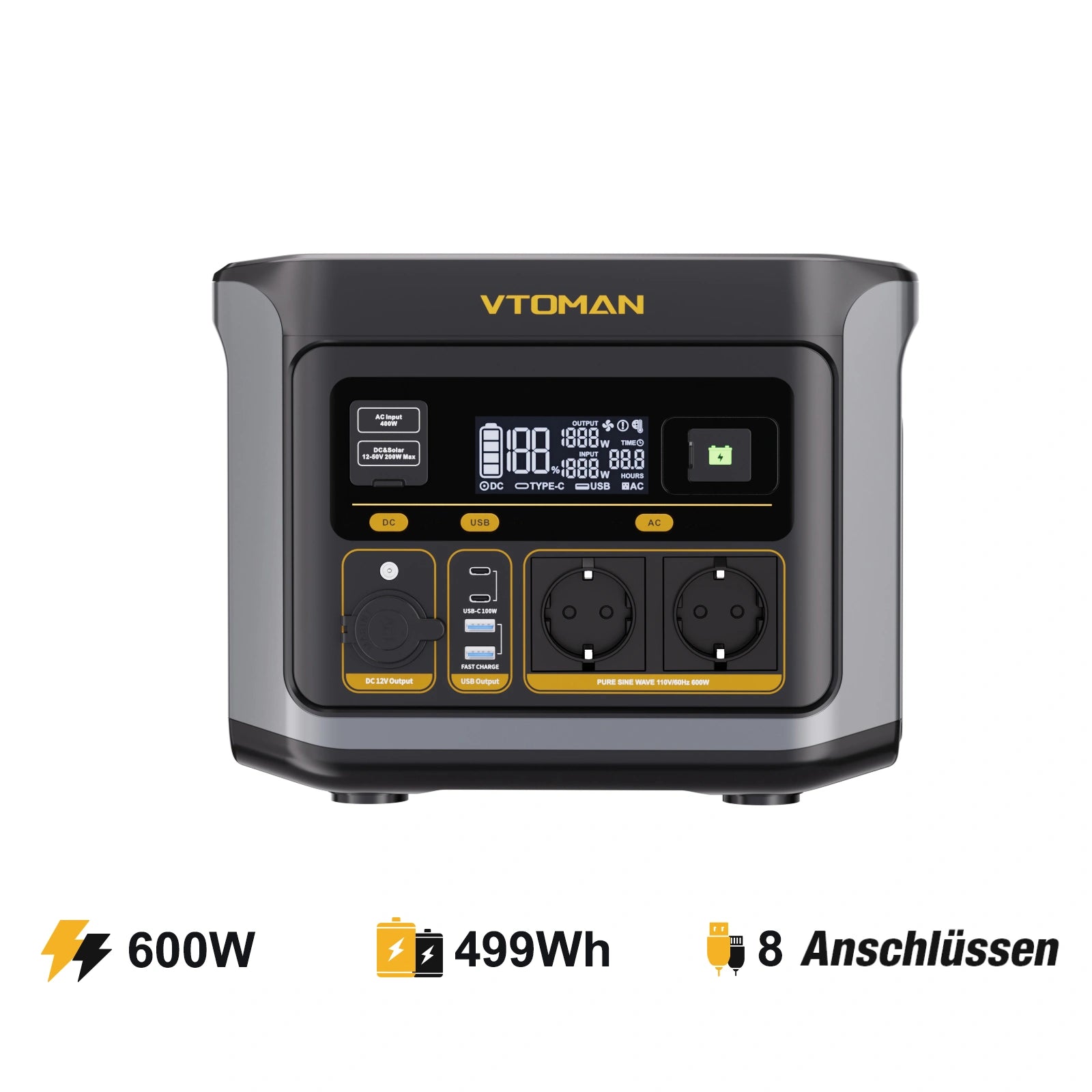 VTOMAN FlashSpeed 600 Tragbare Powerstation