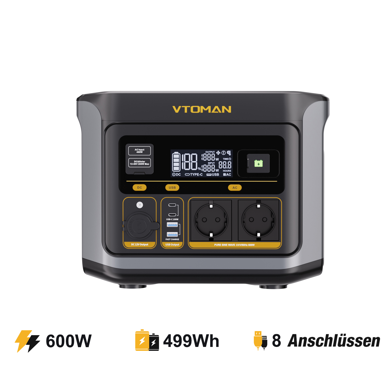 VTOMAN FlashSpeed 600 Tragbare Powerstation