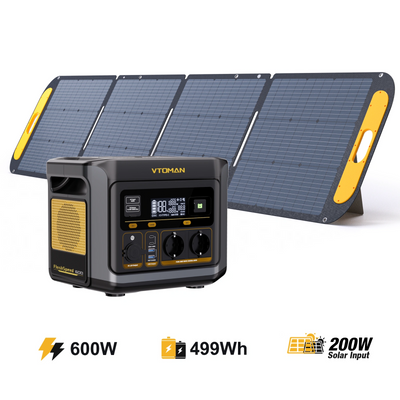 VTOMAN FlashSpeed 600 Tragbare Powerstation 200W Solargenerator