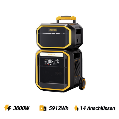 VTOMAN FlashSpeed Pro 3600 mit 2816 Wh Zusatzbatterie