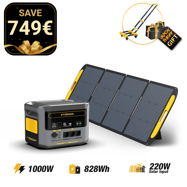 FlashSpeed 1000W/828Wh 220W Solar Generator