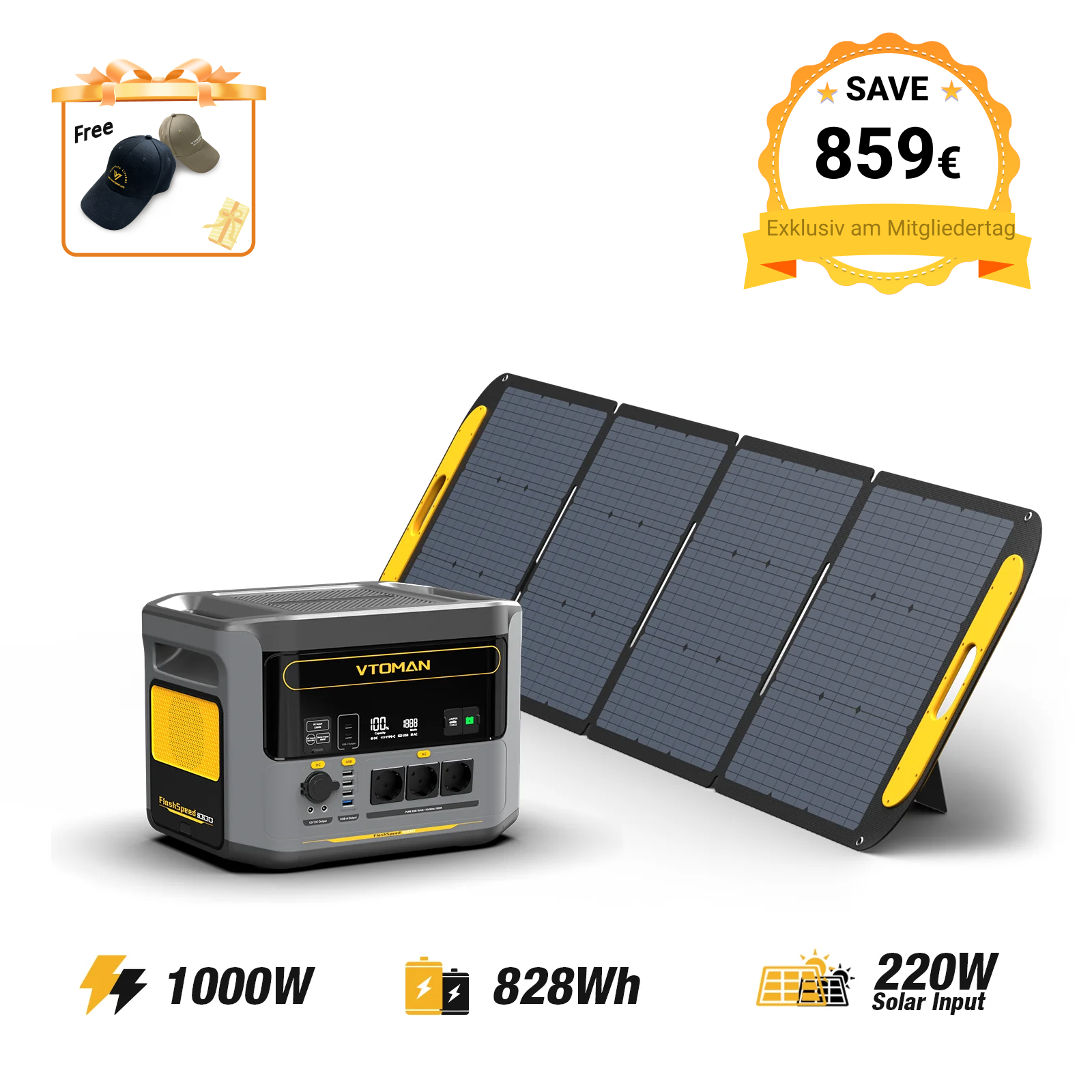 VTOMAN FlashSpeed 1000 Tragbare Powerstation