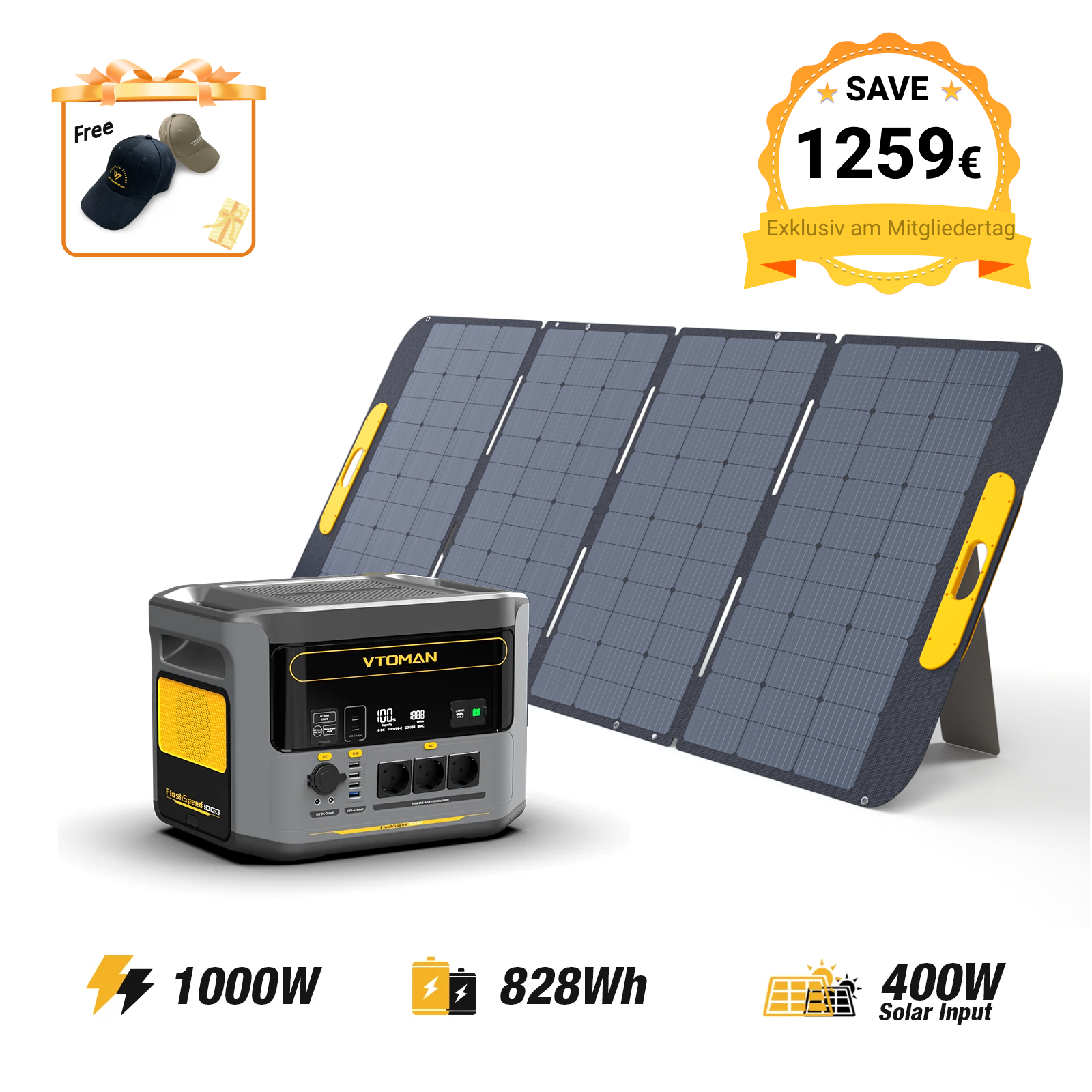 VTOMAN FlashSpeed 1000 Tragbare Powerstation