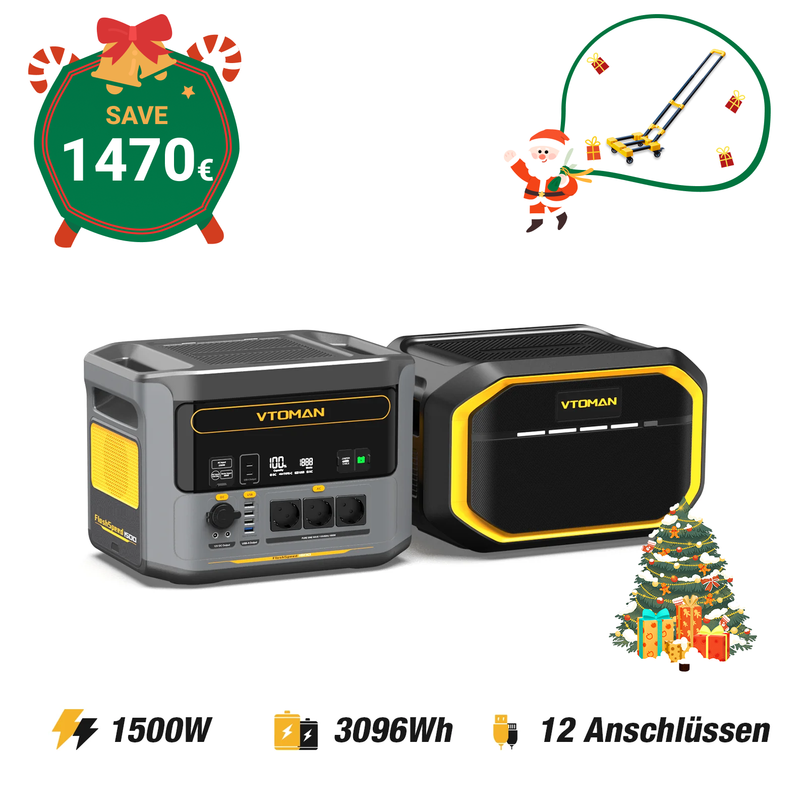 VTOMAN FlashSpeed 1500 Tragbare Powerstation