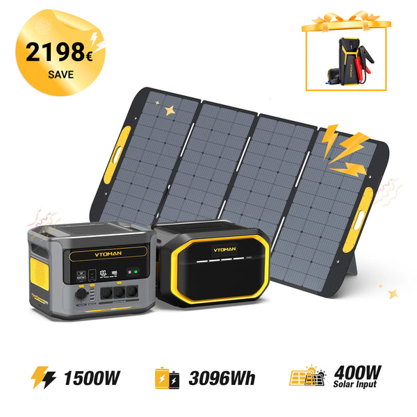 Bundle FlashSpeed 1500/3096Wh Zusatzbatterie 400W Solargenerator