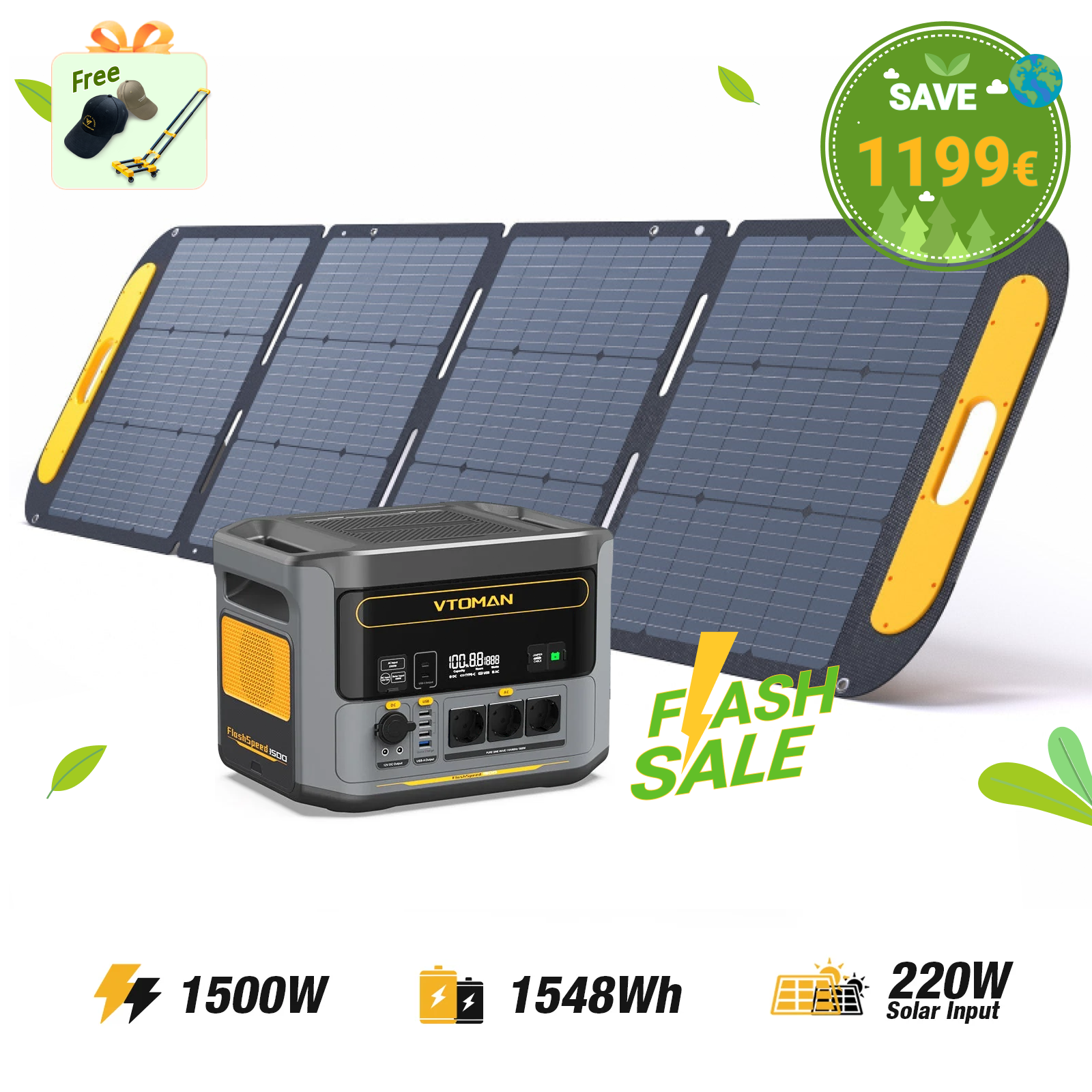 VTOMAN FlashSpeed 1500 Tragbare Powerstation