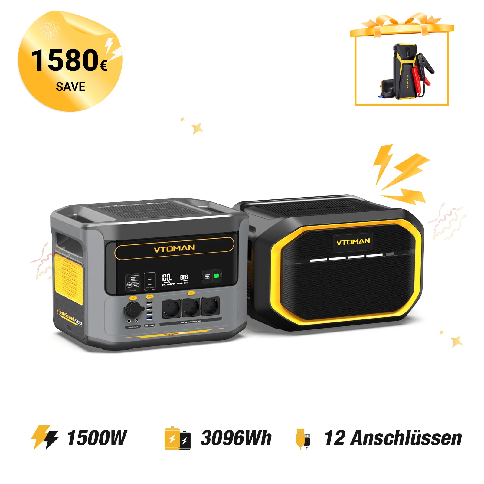 VTOMAN FlashSpeed 1500 Tragbare Powerstation