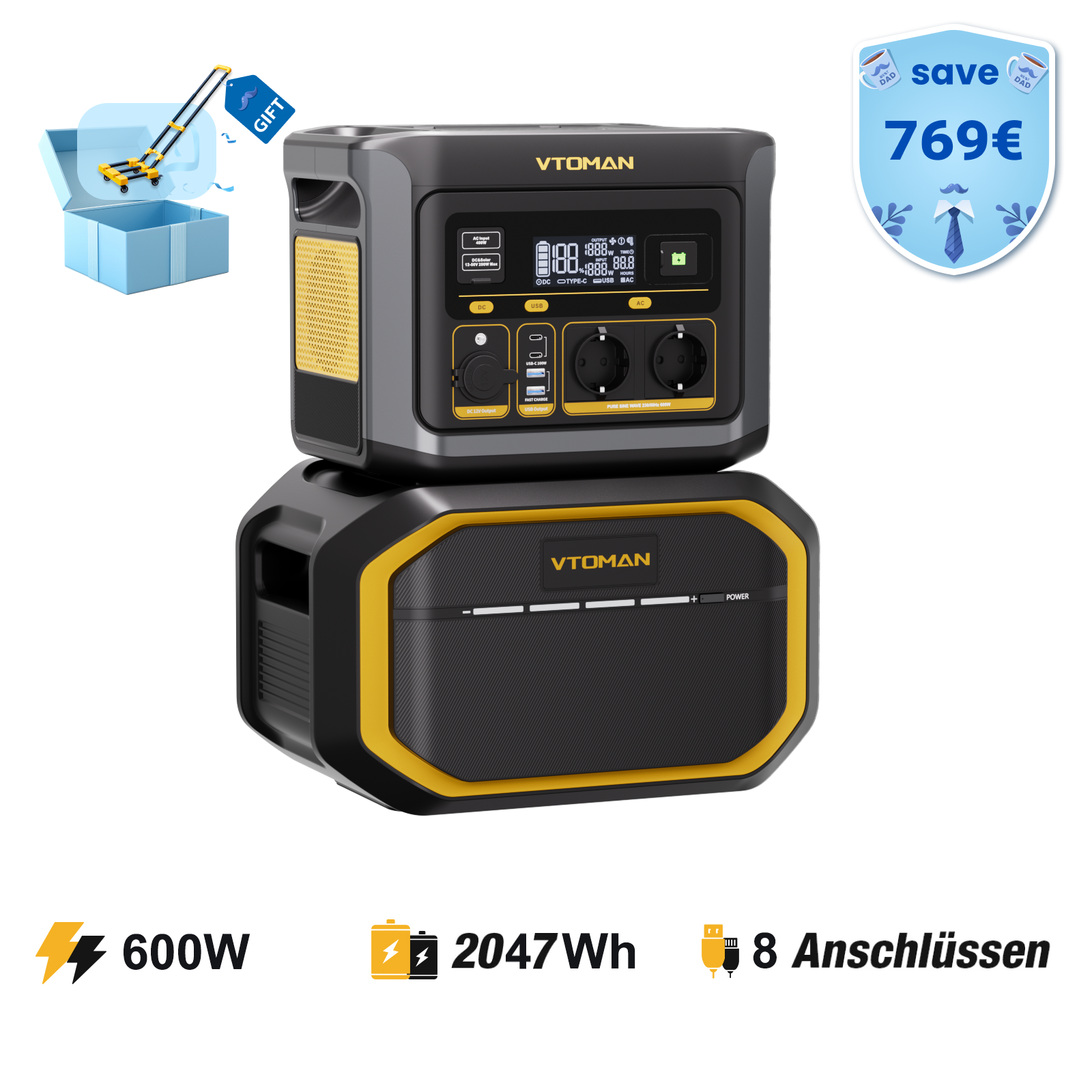 VTOMAN FlashSpeed 600 Tragbare Powerstation
