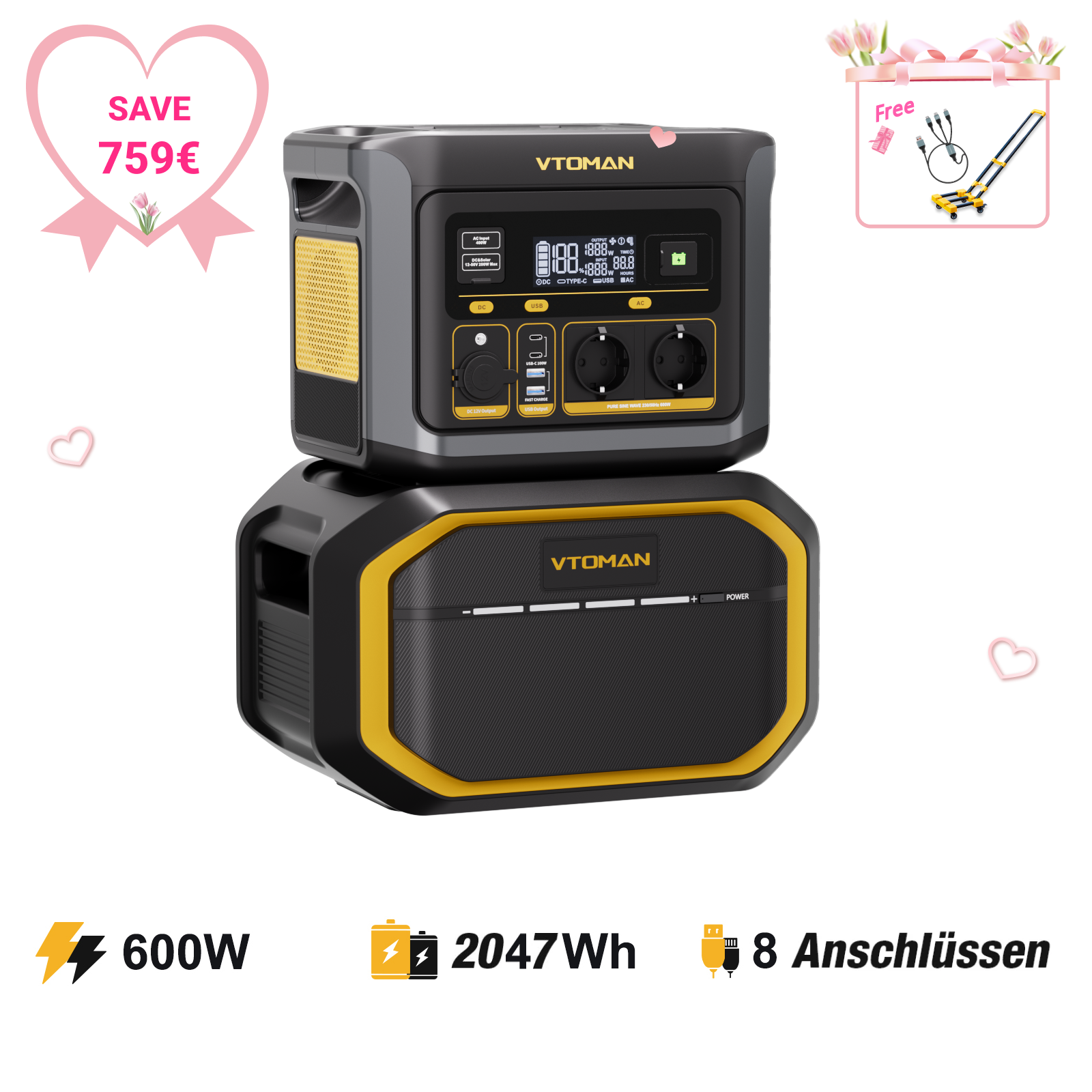 VTOMAN FlashSpeed 600 Tragbare Powerstation