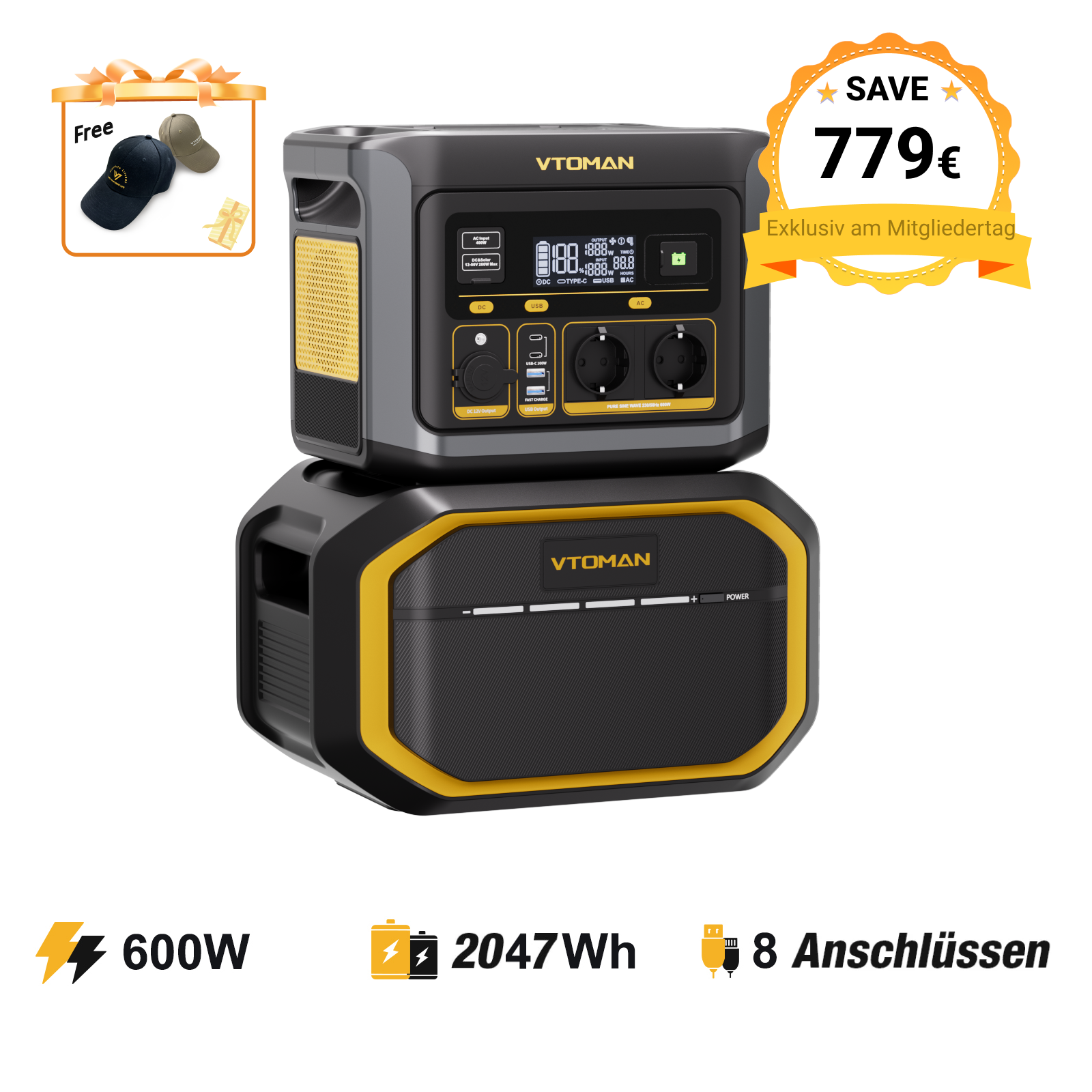 VTOMAN FlashSpeed 600 Tragbare Powerstation
