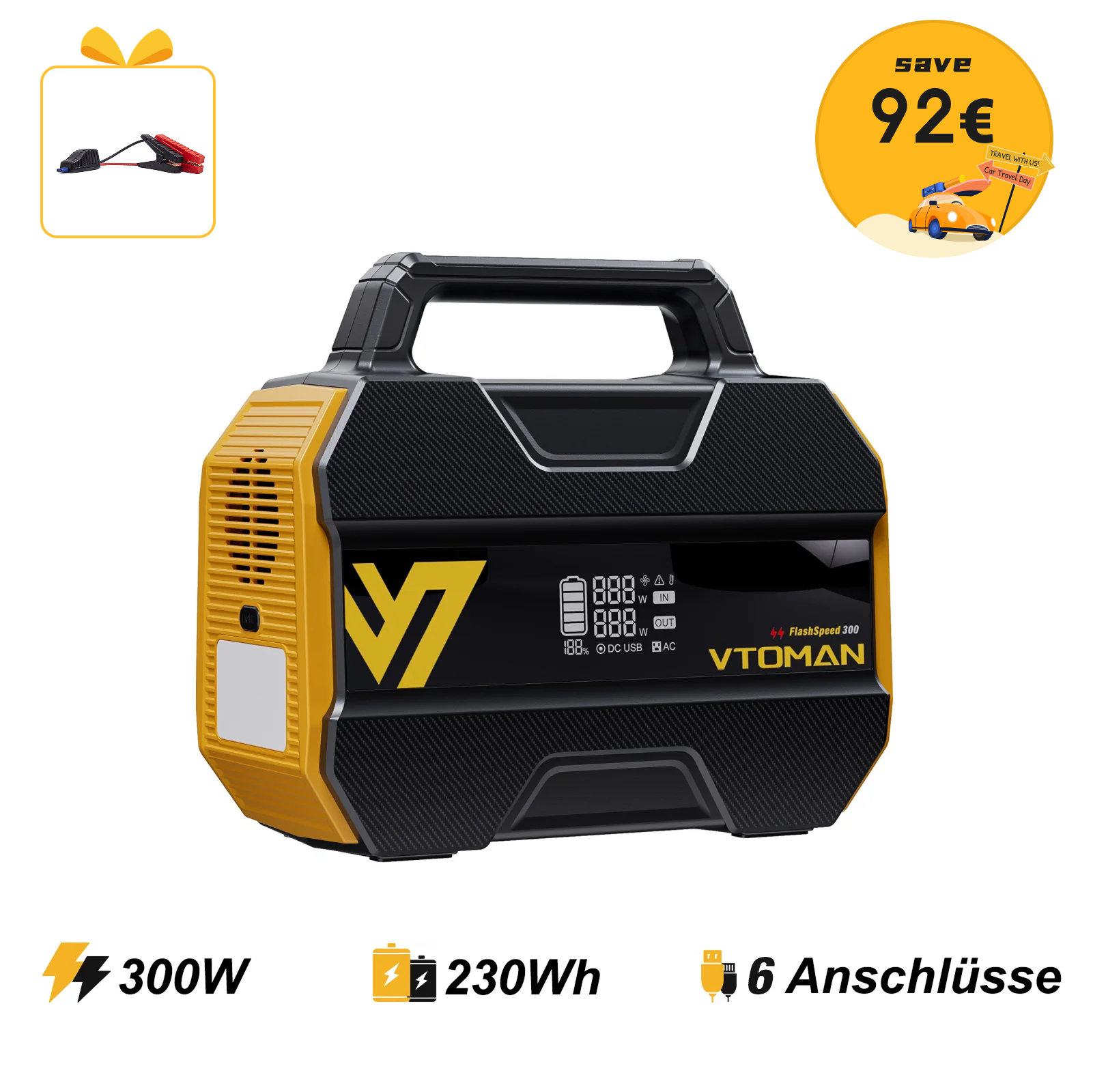 VTOMAN FlashSpeed 300 Tragbare Powerstation