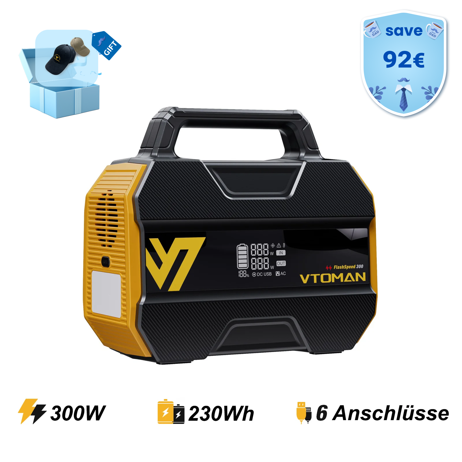 VTOMAN FlashSpeed 300 Tragbare Powerstation